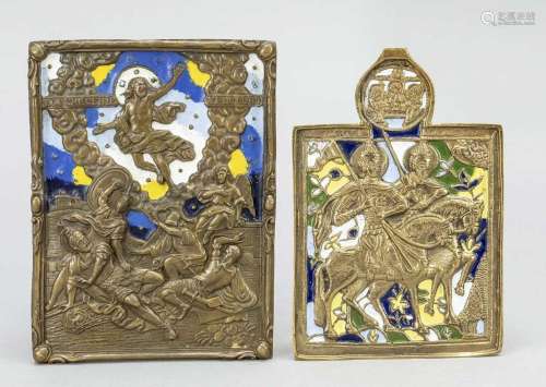 2 metal icons, Russia, 19th/20th c