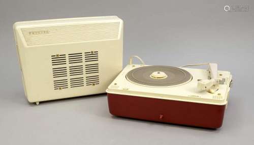Portable record player by Philips,