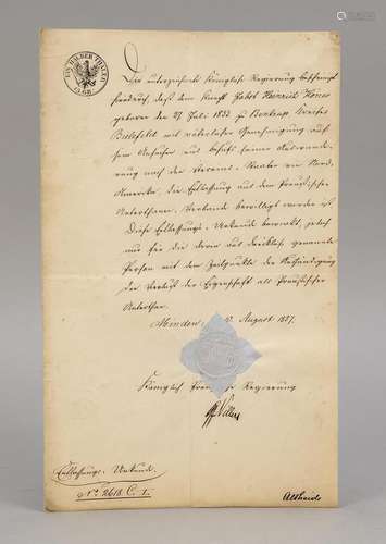 Document 1857, permission to emigr