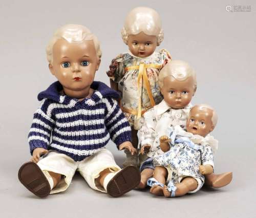 4 Schildkröt dolls, Germany, mid 2