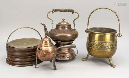Mixed lot of old copper and brass,