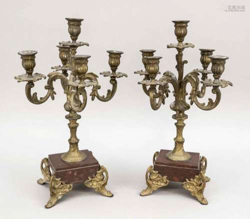 Pair of candlesticks in rococo sty