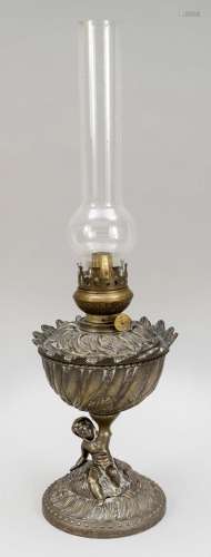 Figural kerosene lamp, late 19th c