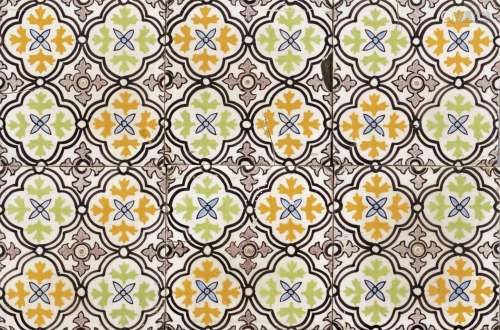 23 tiles, probably 19th century, r