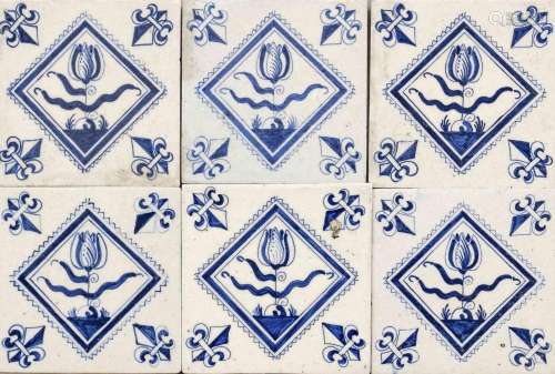 50 tiles in old style, Holland, 20