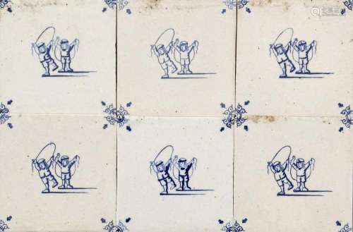 45 Old style tiles, Holland, 20th