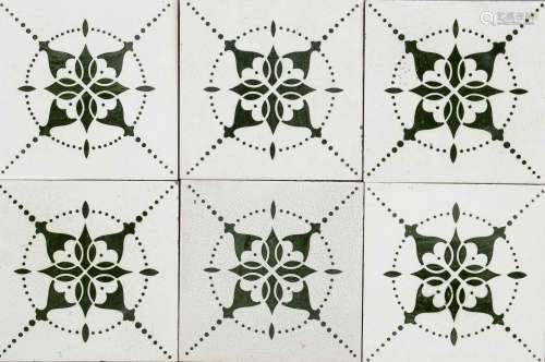 60 tiles Art deco tiles, 1930s. St