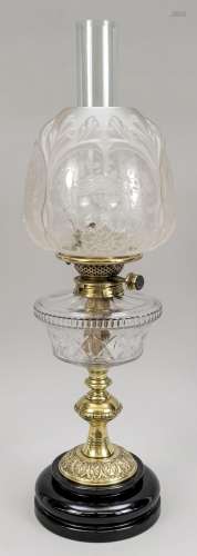 Petroleum lamp, 19th/20th c., blac