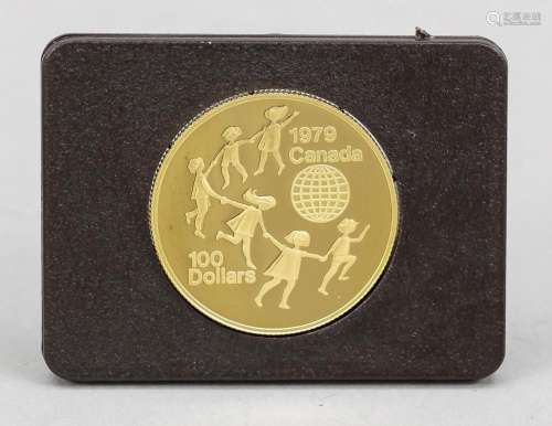 Gold coin ''100 Dollar 1979'' (Can