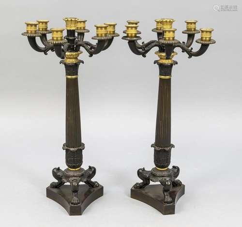 Pair of large candlesticks in Etru