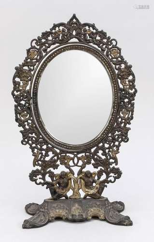 Oval table mirror, end of the 19th