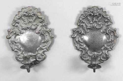 Pair of blakers, 18th century, pew