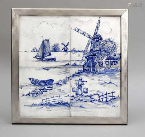 Tile painting, Holland, 19th centu