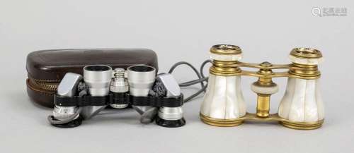 2 opera glasses, 19th/20th c., 1 x