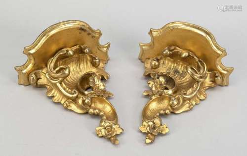 Pair of consoles in baroque style,