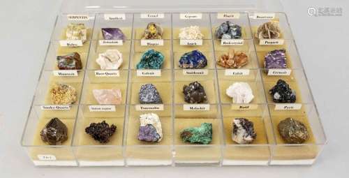 Collection of minerals, 24 pieces