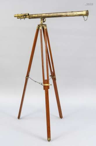 Deco telescope, 20th c., brass, gl