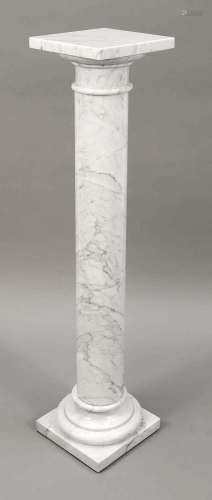 Flower column, 20th c., white, sli