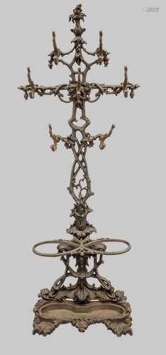 Coat rack, late 19th century, cast