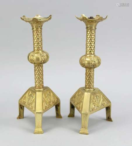 Pair of candlesticks, late 19th ce