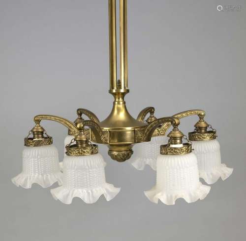 Ceiling lamp, 20th c., brass brack