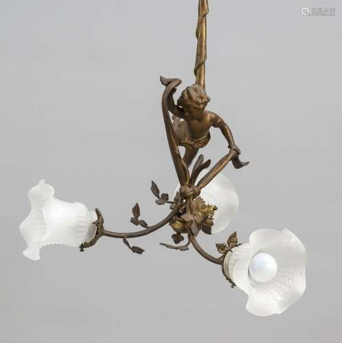Lamp with floating boy, late 19th