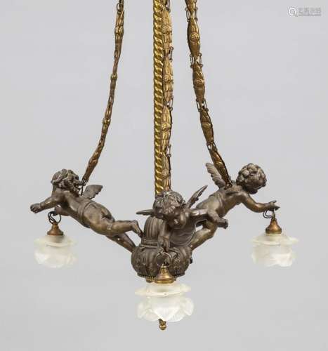 Ceiling lamp, late 19th c., bronze