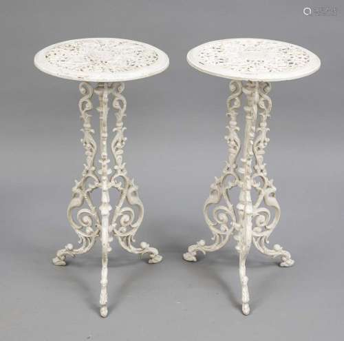 Pair of bistro tables, 19th/20th c