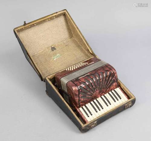 Accordion with case, 2nd half of 2