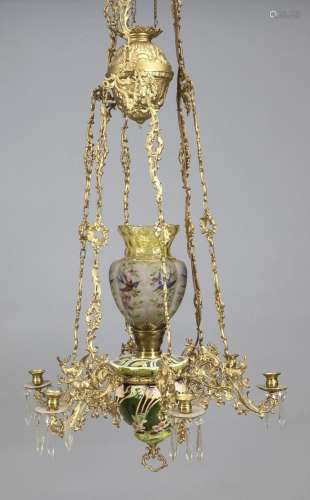 Ceiling petroleum lamp, late 19th