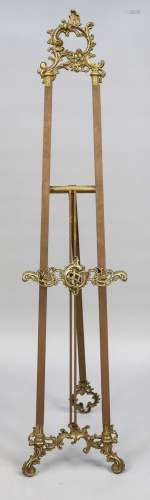 Easel, mid-20th c., bronze/brass.