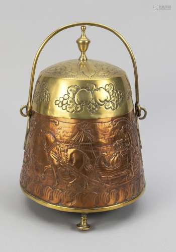 Ash bucket, end of 19th c., brass
