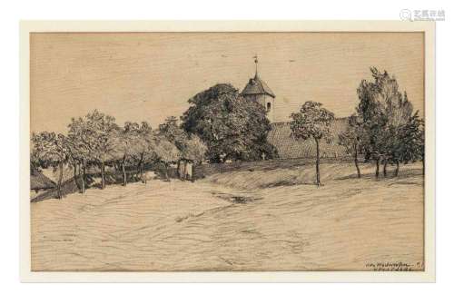 Modersohn, Otto. 1865 Soest 1943 Fischerhude. Église de Worp...