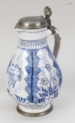 Faience cider jug, 19th century, b