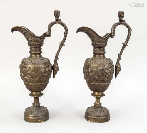 Pair of historicism ornamental jug