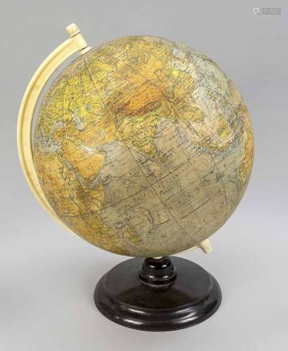 Earth globe, mid-20th c. (GDR), in