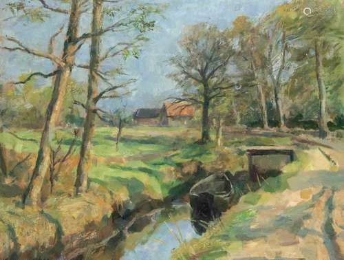 Krummacher, Karl. 1867 Elberfeld - 1955 Worpswede. Paysage a...