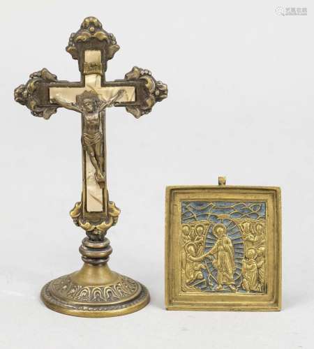 Crucifix and travel icon, late 19t