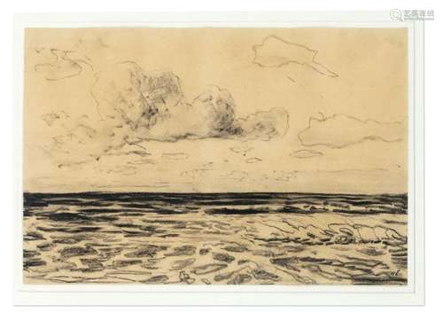 Ende, Hans am. 1864 Trèves 1918 Stettin. Vague déferlante su...