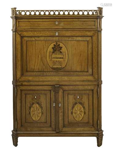 Empire secretary around 1800, oak