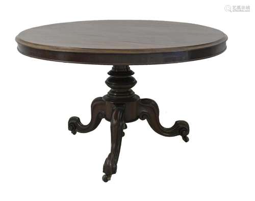 Round table, England c. 1850, maho