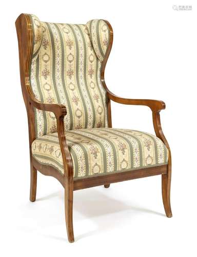 Biedermeier style wingback chair,