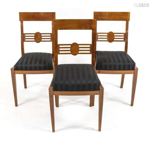 Set of three chairs in Biedermeier