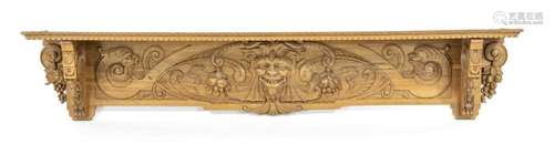 Renaissance style wall shelf, end