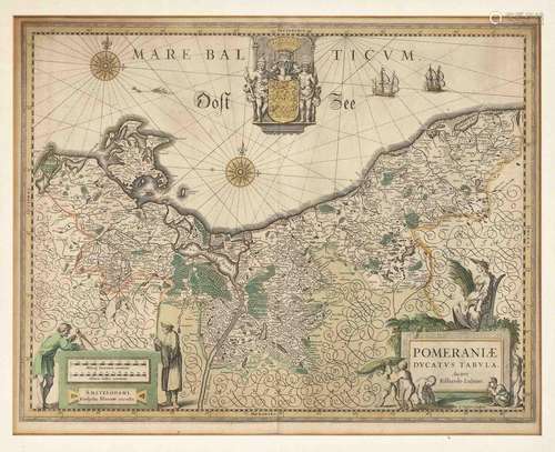 Carte historique de la Poméranie ''Pomeraniae Ducatu...