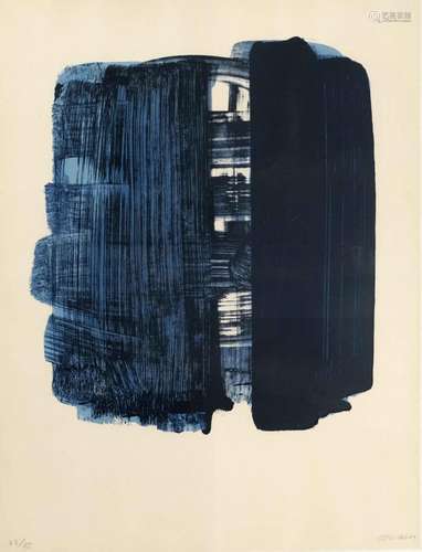 Soulages, Pierre. 1919 Rodez vit à Paris. Lithographie No 33...