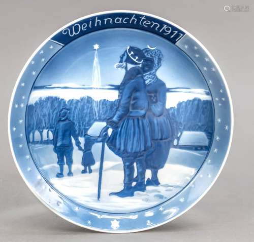 Assiette de Noël de 1911 en porcelaine. Rosenthal, départeme...