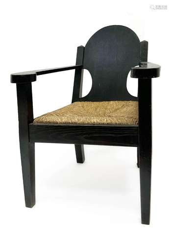 Fauteuil de Worpswede. Conçu par Heinrich Vogeler vers 1905....