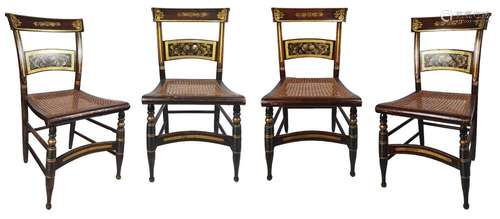 SUITE DE QUATRE CHAISES, VERS 1900