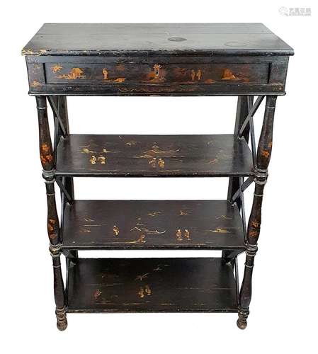 FRANCE, 19ÈME SIECLE CONSOLE ÉTAGÈRE AUX CHINOISERIES